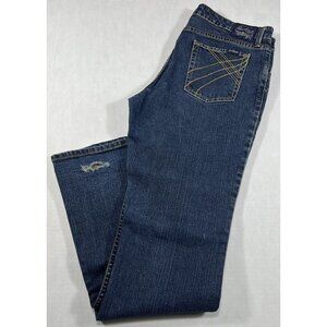 Levi Strauss Signature Jeans Size Juniors 13 Stretch Button Fly Flare Denim Blue